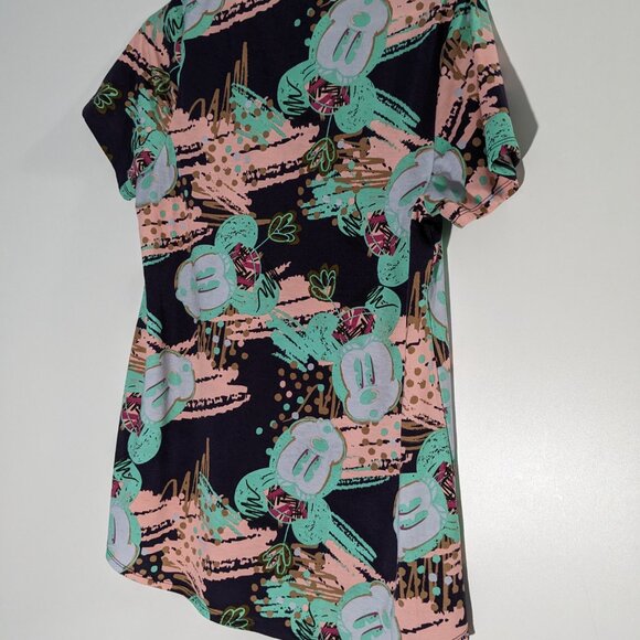 Lularoe x Disney Minnie Mouse Classic Tee Navy Pink Green Size Medium - Picture 3 of 3